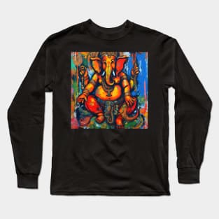 Ganesh - expressive art Long Sleeve T-Shirt